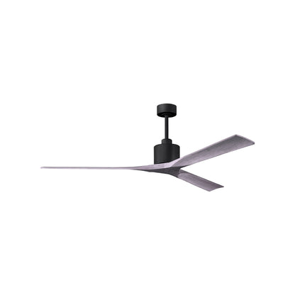 Nan XL Indoor / Outdoor Ceiling Fan in Matte Black/Barnwood (72-Inch).