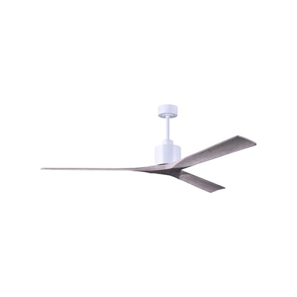 Nan XL Indoor / Outdoor Ceiling Fan in Matte White/Barnwood (72-Inch).