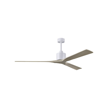 Nan XL Indoor / Outdoor Ceiling Fan in Matte White/Gray Ash (72-Inch).