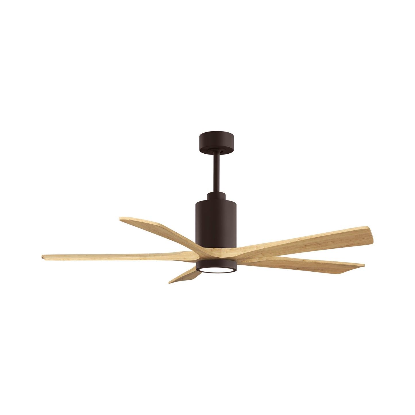 Patricia 5 Indoor / Outdoor LED Ceiling Fan in Textured Bronze/Light Maple Tone (60-Inch).