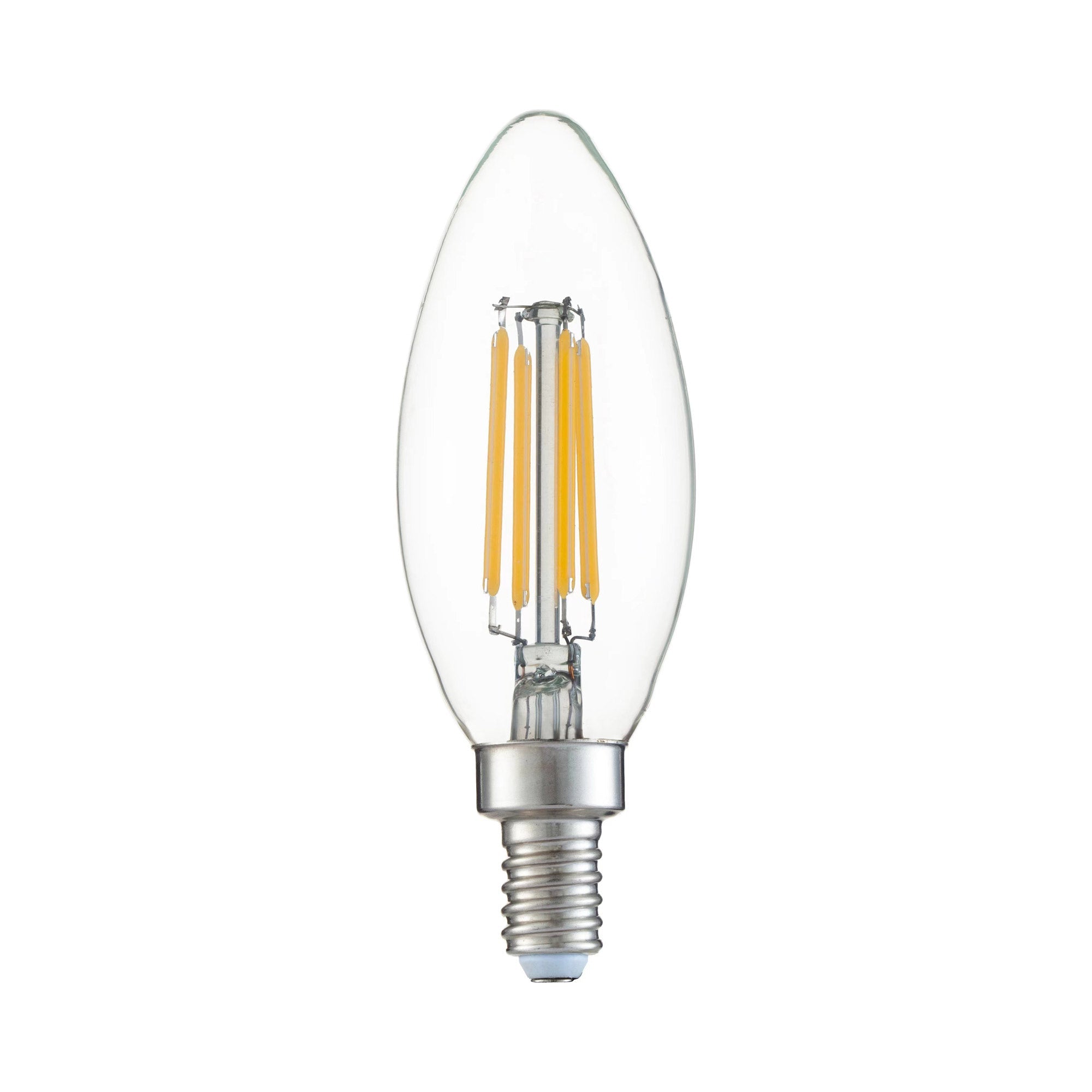 4W Dimmable 3000K B11 E12 Candelabra LED Bulb (Clear Glass).