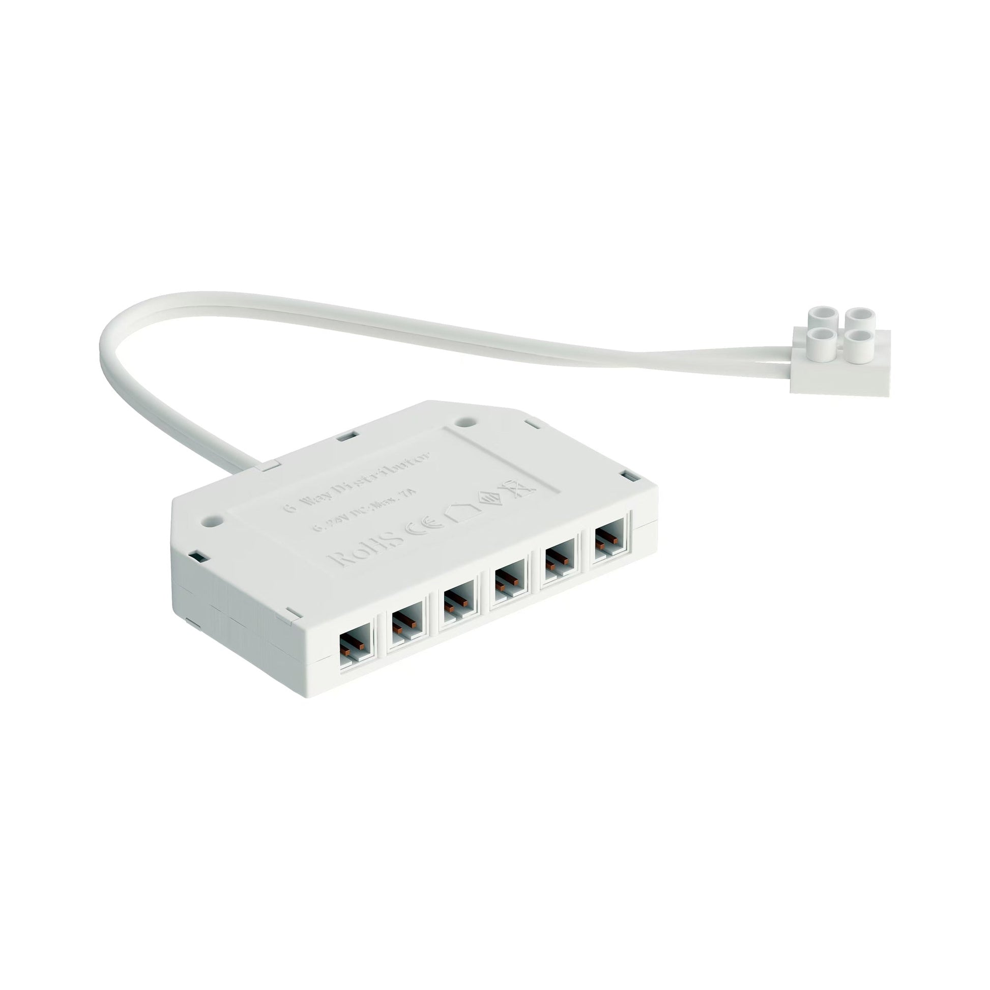 6 Port Hub for Low Voltage Plug Connection.