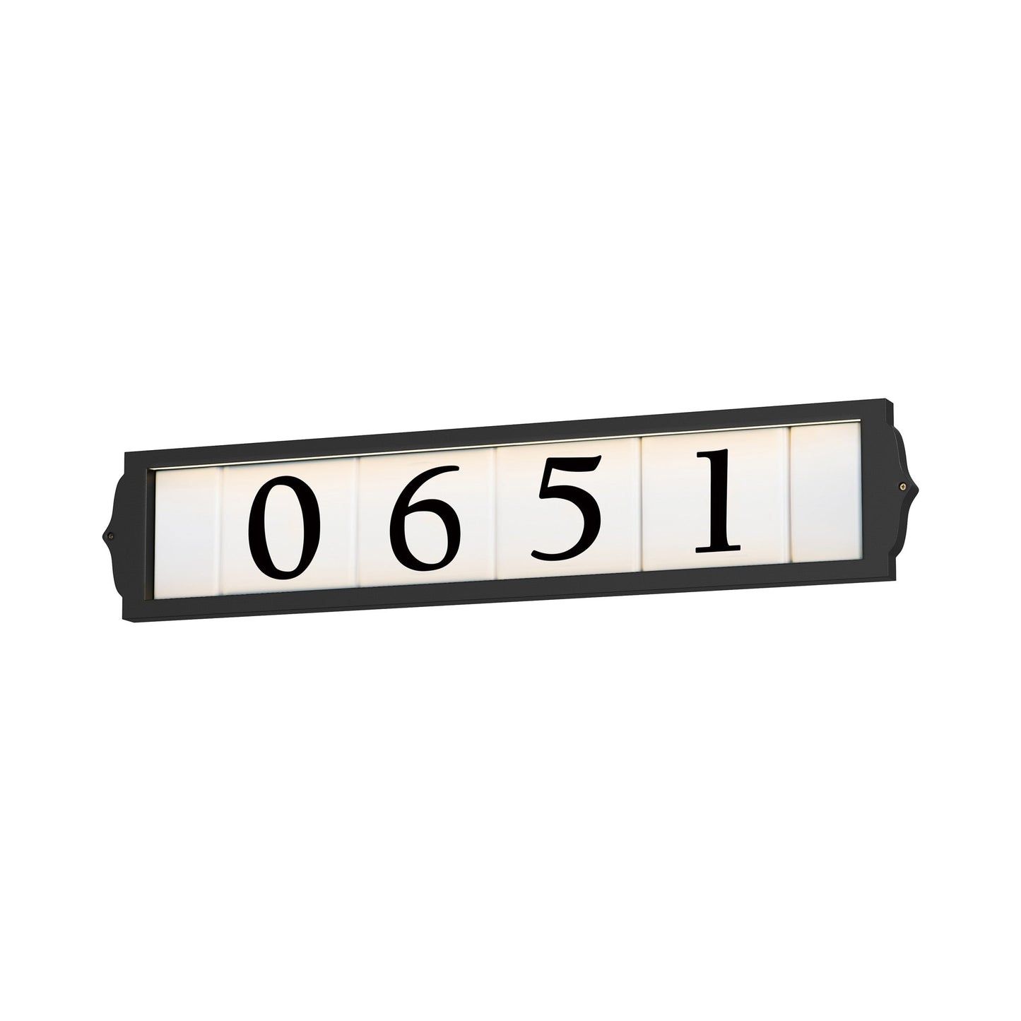Address Outdoor LED Classic Wall Light in Black.