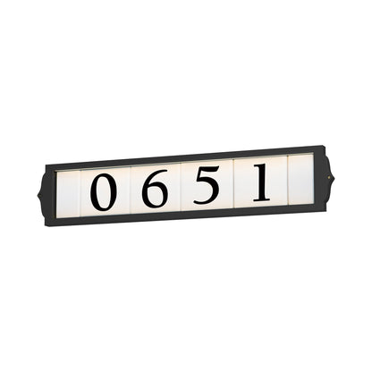 Address Outdoor LED Classic Wall Light in Black.