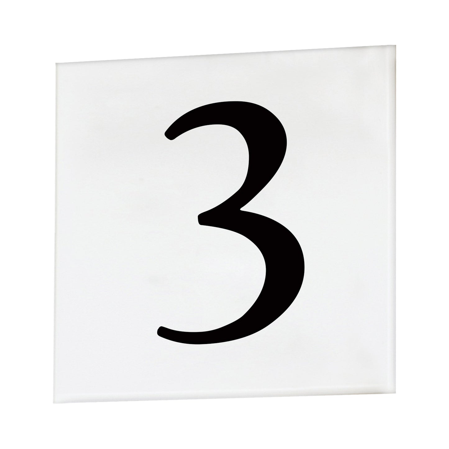 Address Outdoor Square Tile Number (3/Serif).