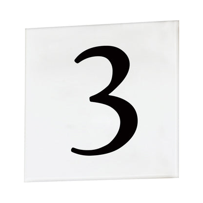 Address Outdoor Square Tile Number (3/Serif).