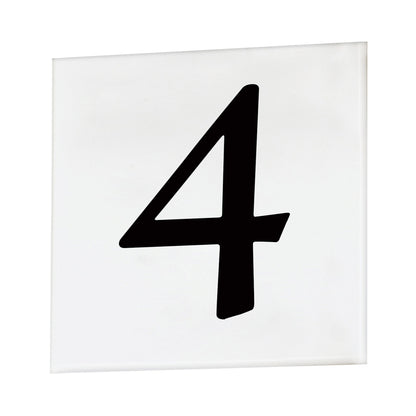 Address Outdoor Square Tile Number (4/Serif).