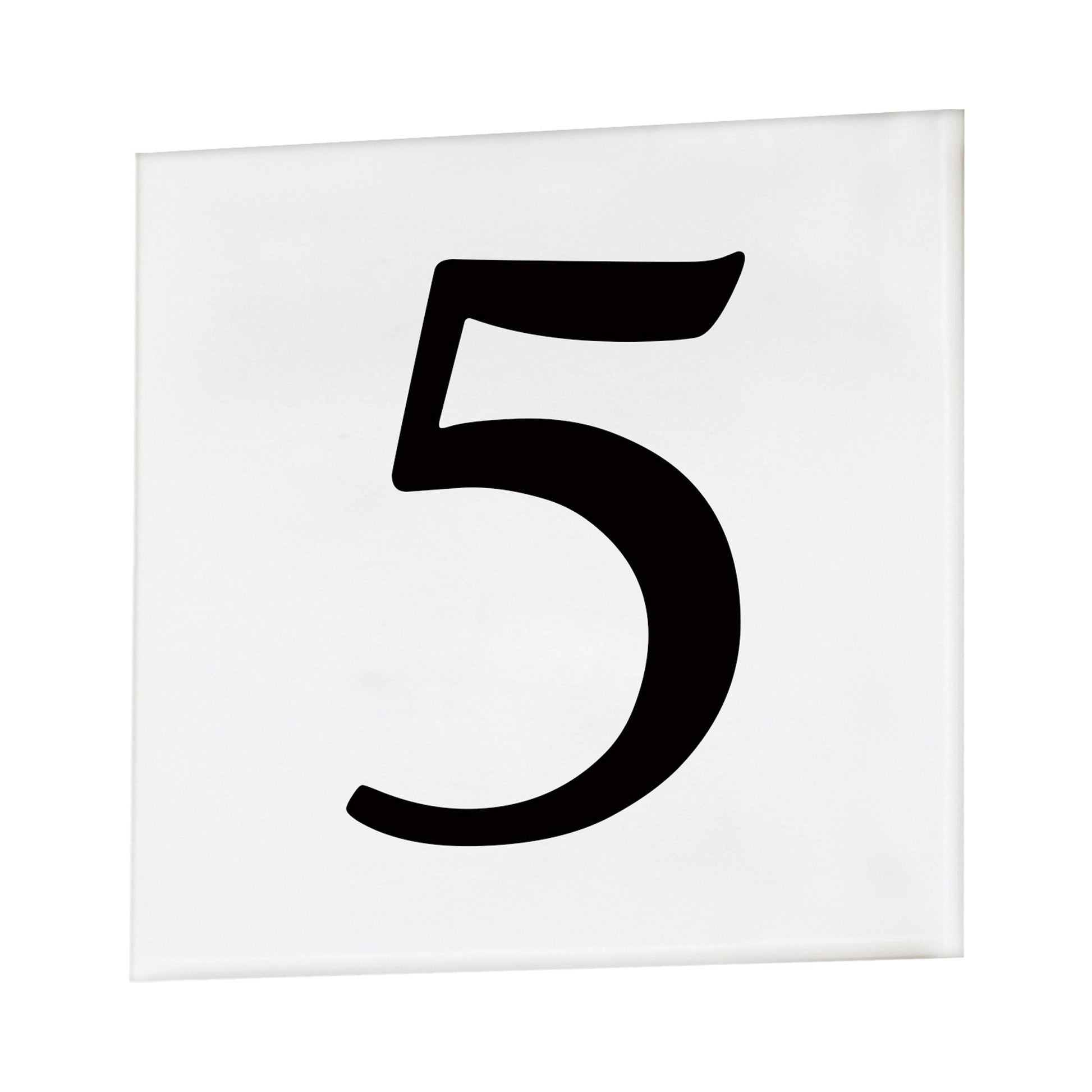 Address Outdoor Square Tile Number (5/Serif).