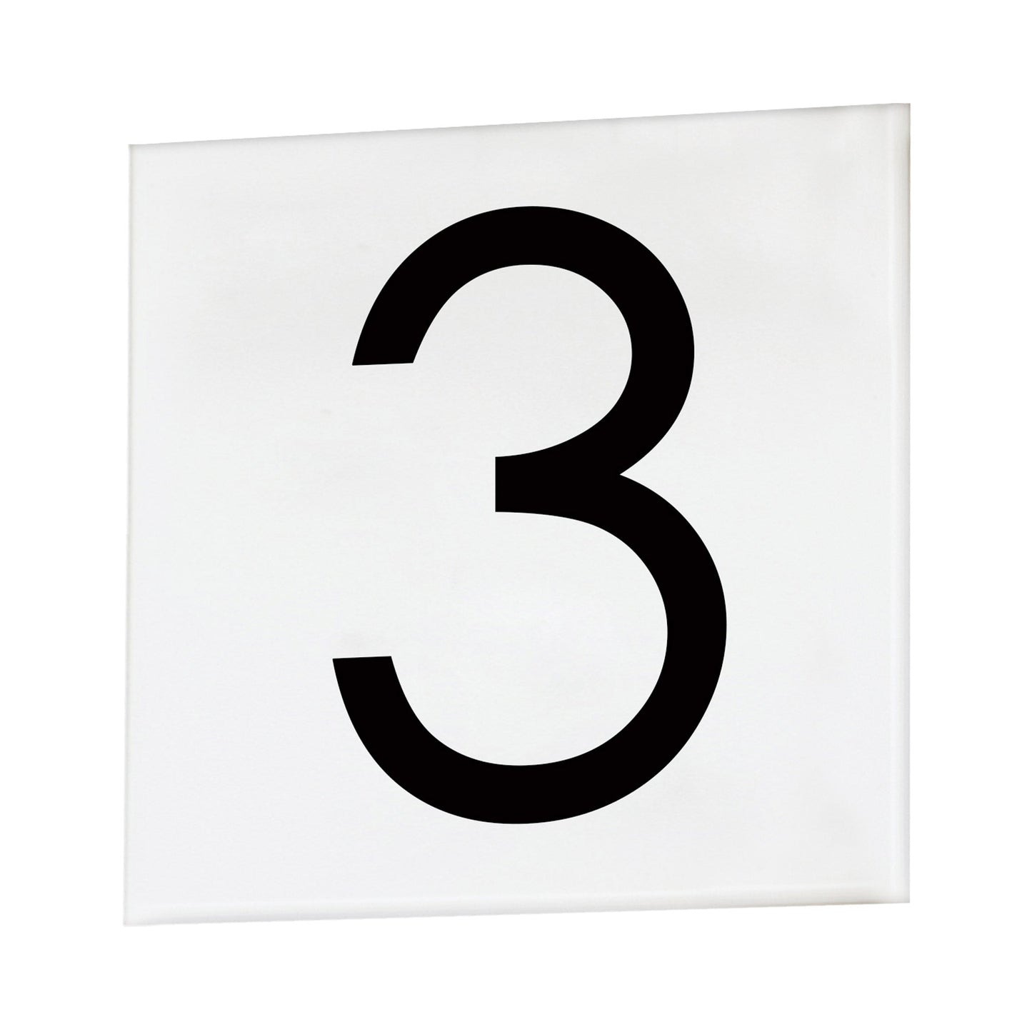 Address Outdoor Square Tile Number (3/Sans Serif).