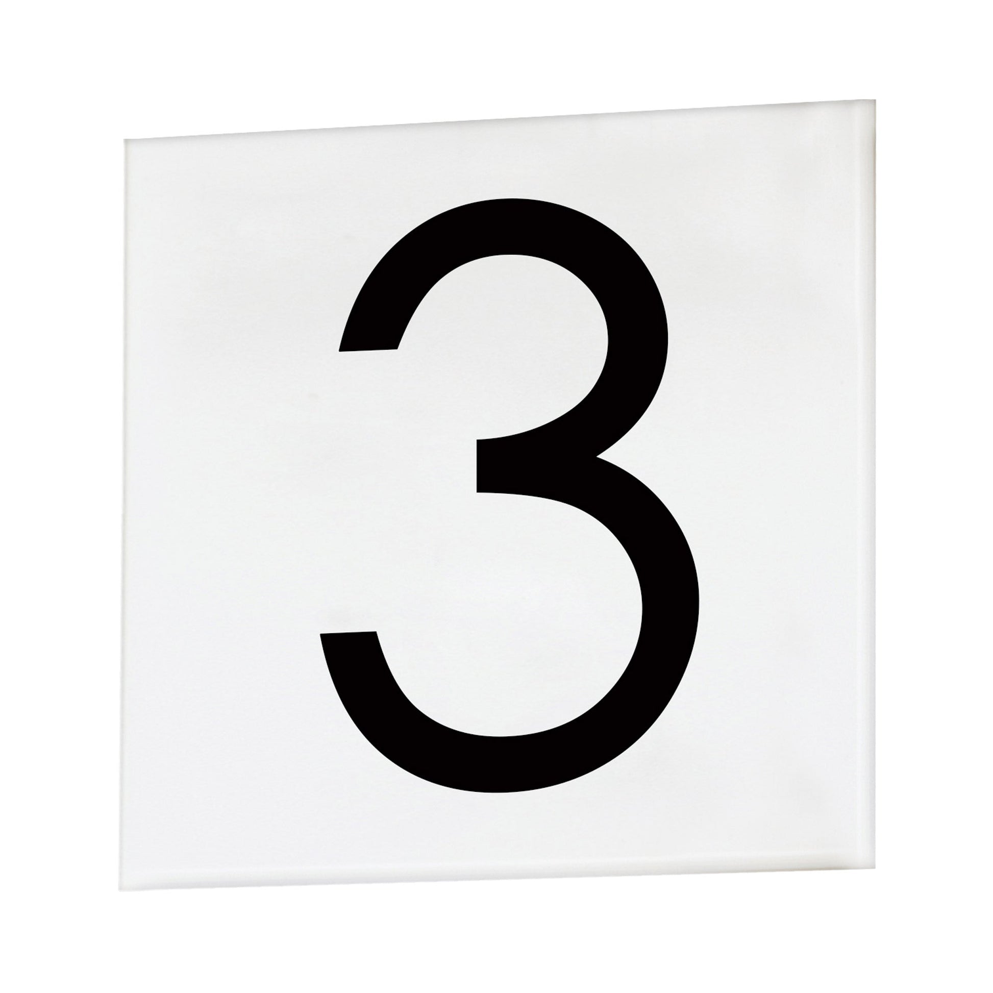 Address Outdoor Square Tile Number (3/Sans Serif).