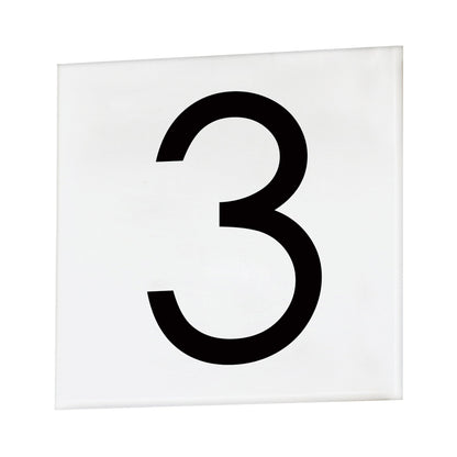 Address Outdoor Square Tile Number (3/Sans Serif).