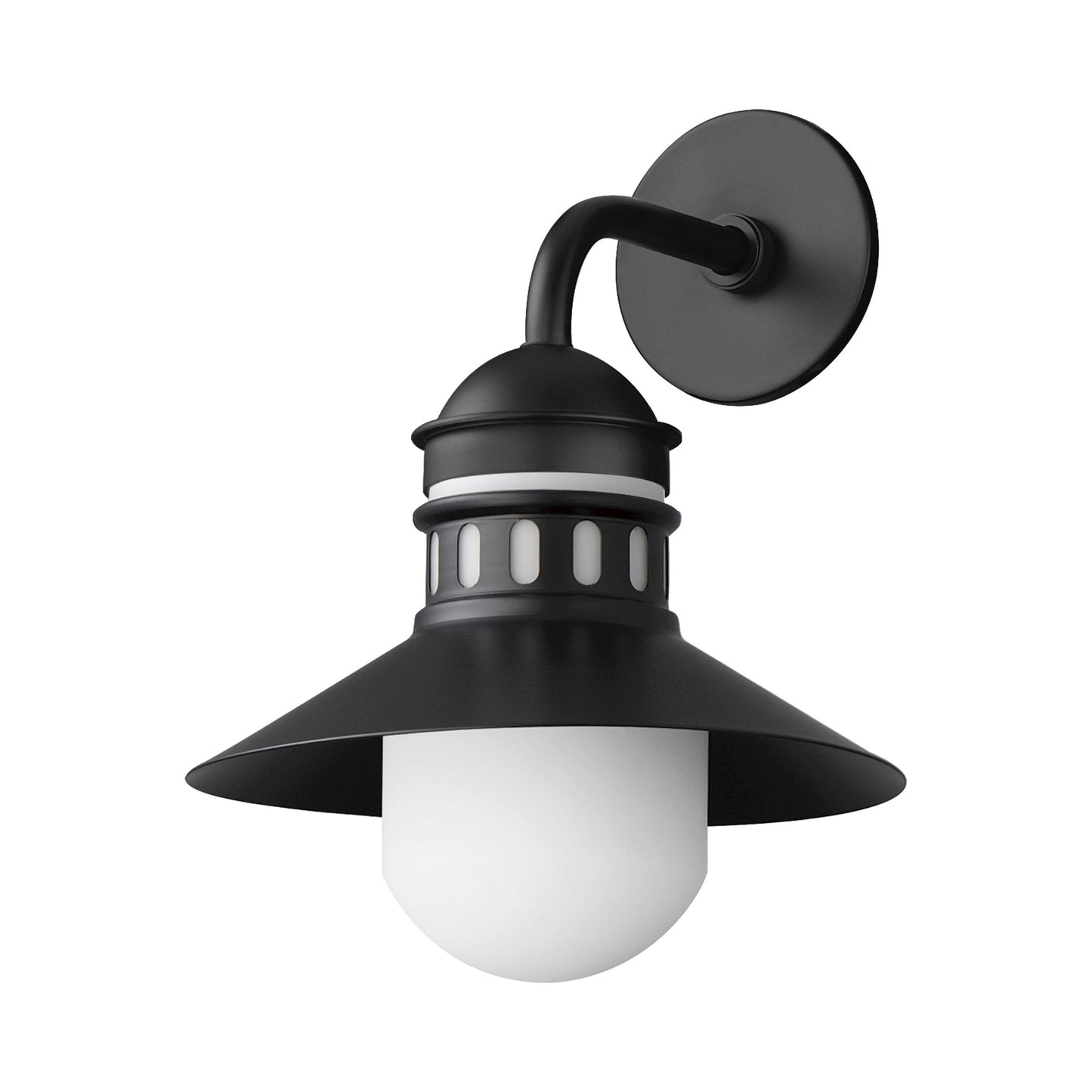 Admiralty Outdoor Wall Light in Black (12-Inch).