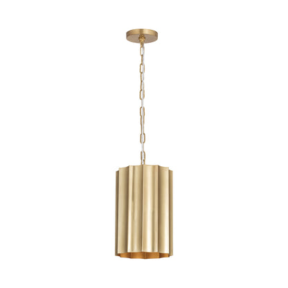 Allegra Mini Pendant Light in Weathered Brass.