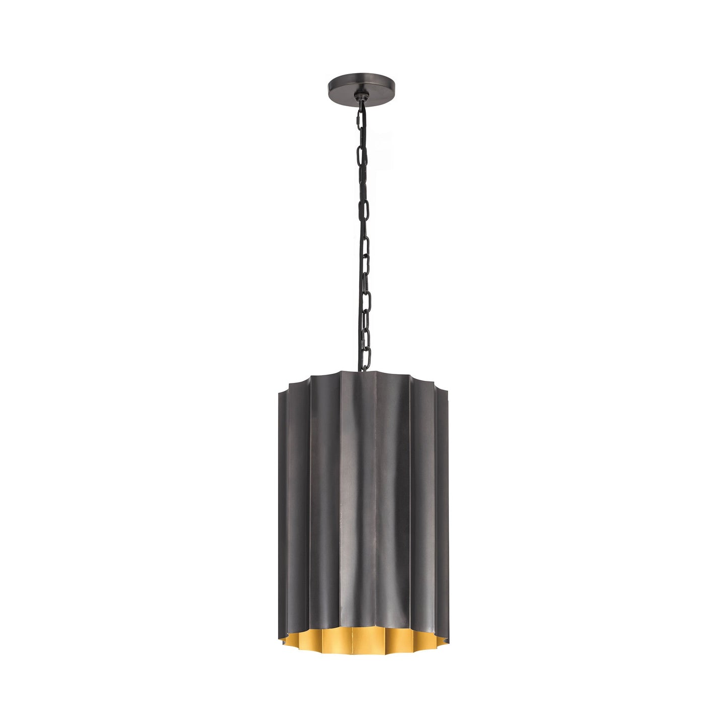 Allegra Pendant Light in Gunmetal/Gold (Small).