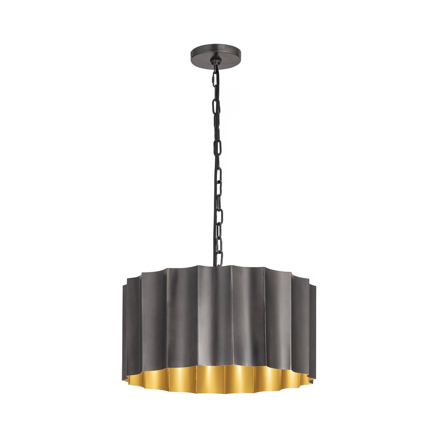 Allegra Pendant Light in Gunmetal/Gold (Large).