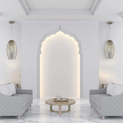 Arabesque Crystal Pendant Light in living room.