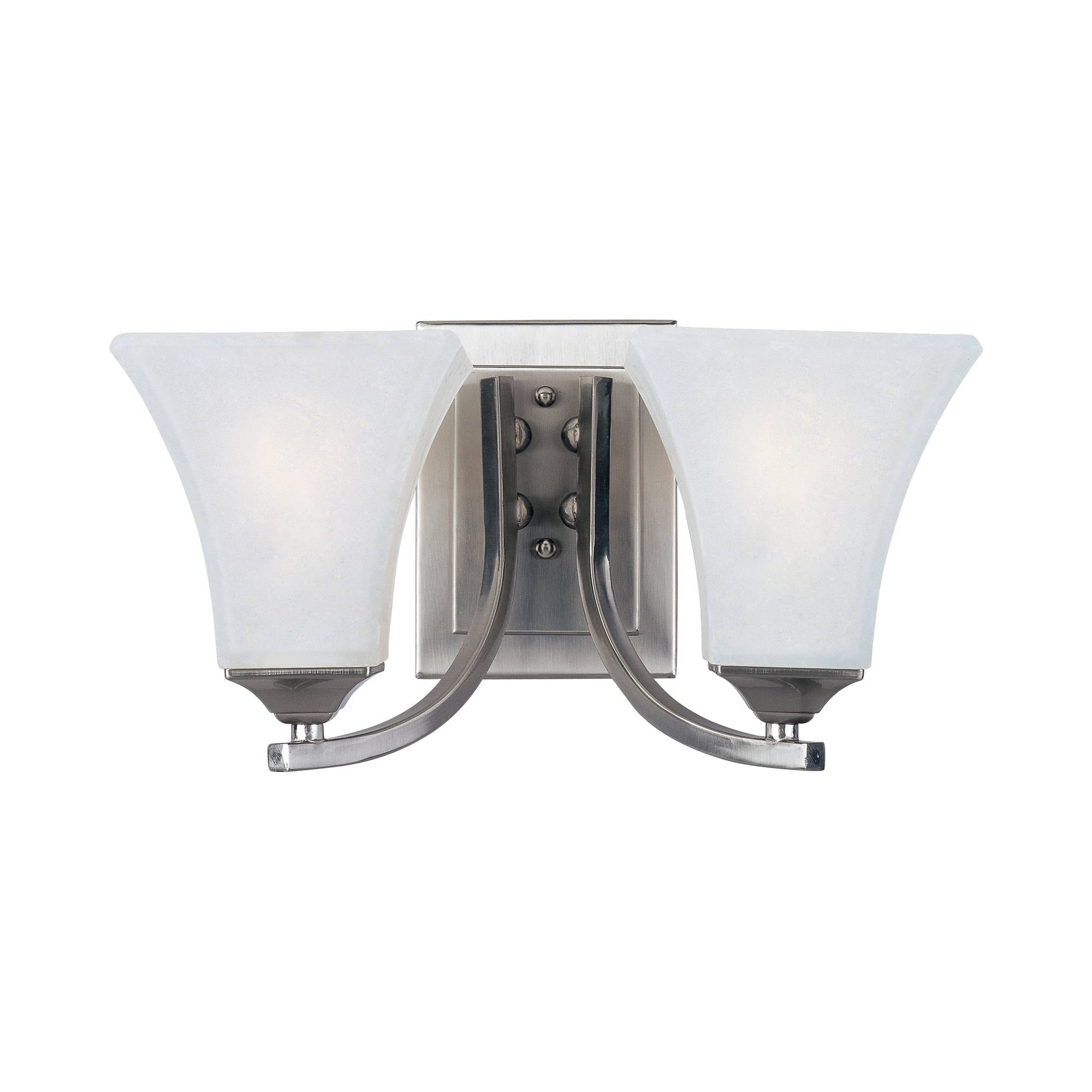 Aurora Bath Vanity Light in Satin Nickel (2-Light).