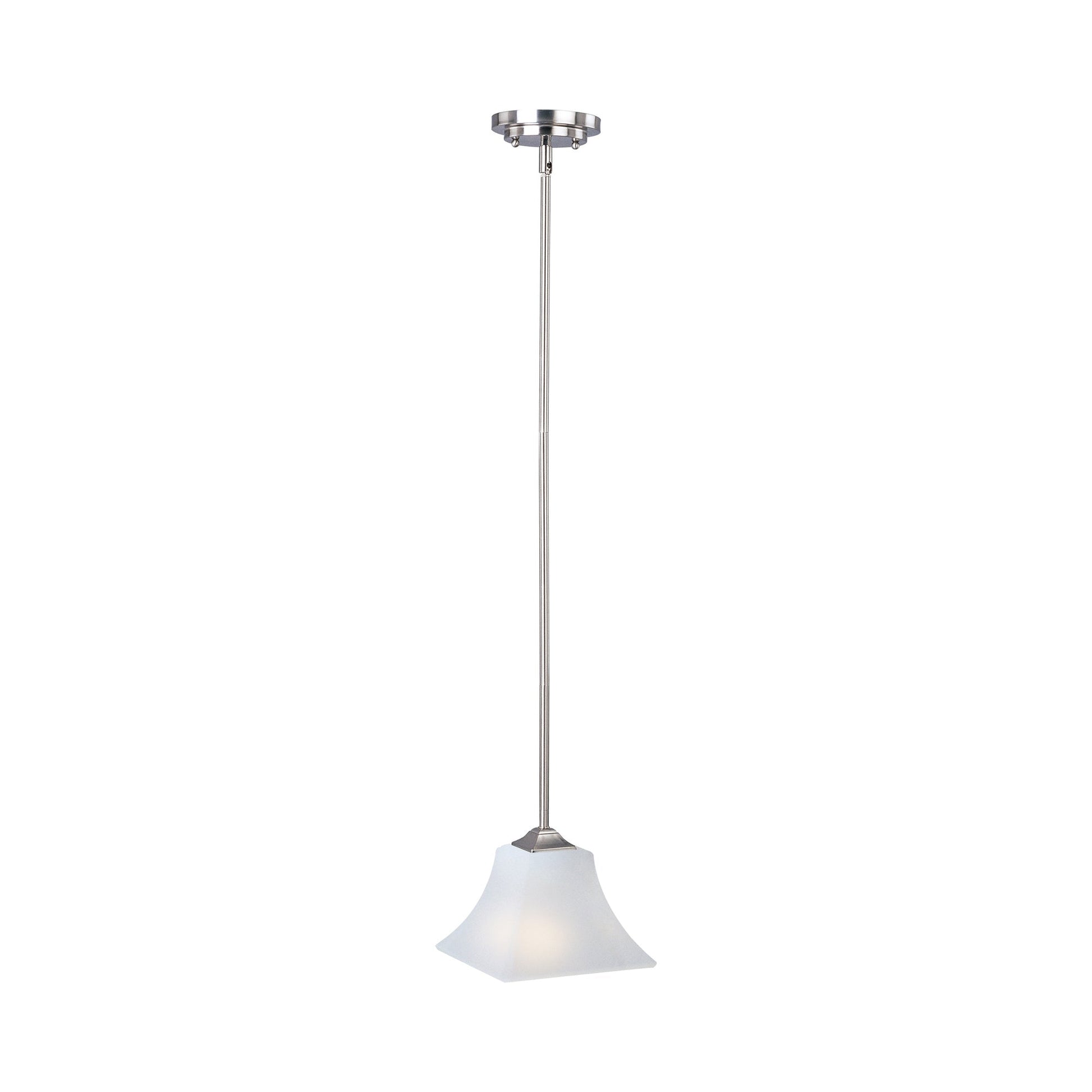 Aurora Mini Pendant Light in Satin Nickel.