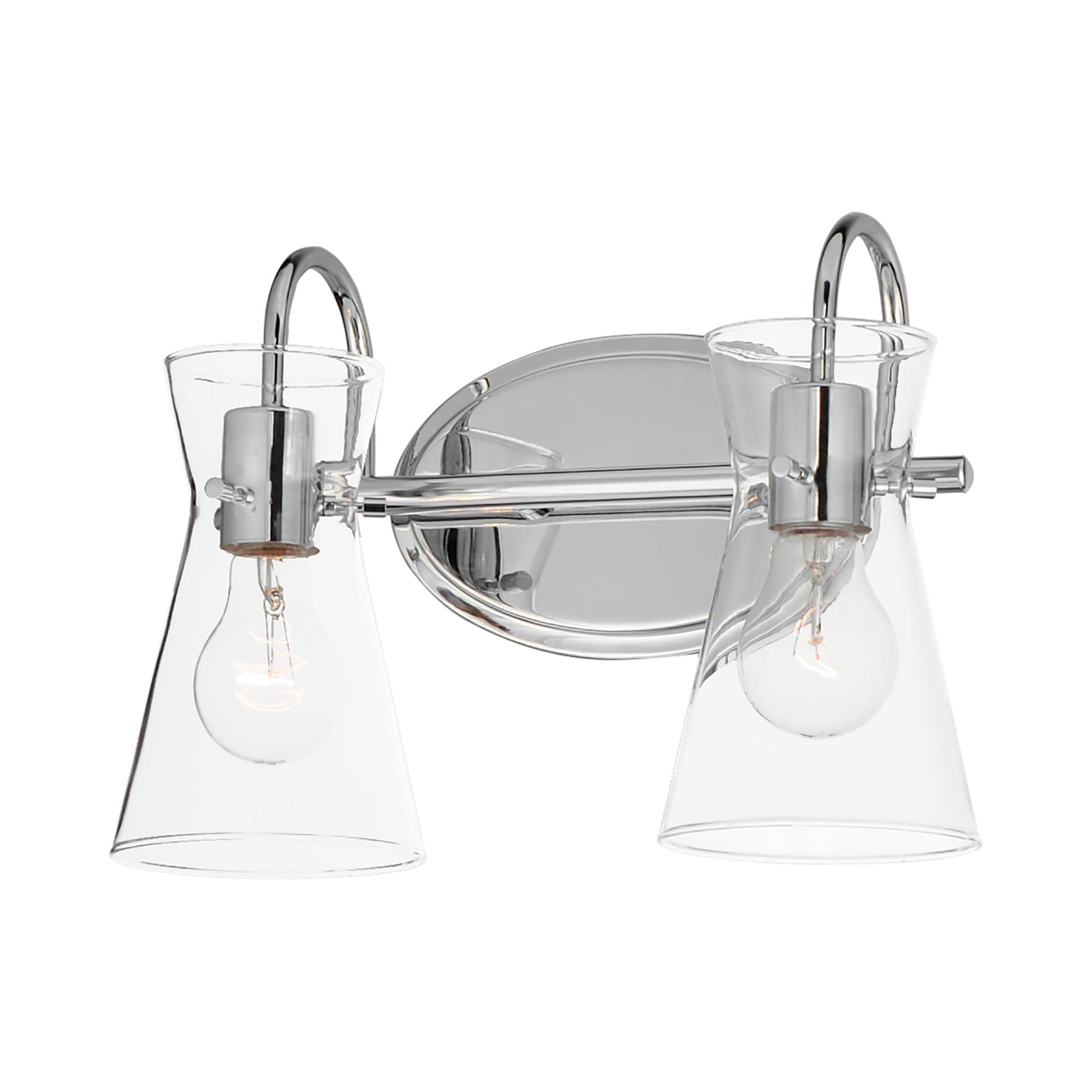 Ava Bath Vanity Light in Polished Chrome (2-Light).