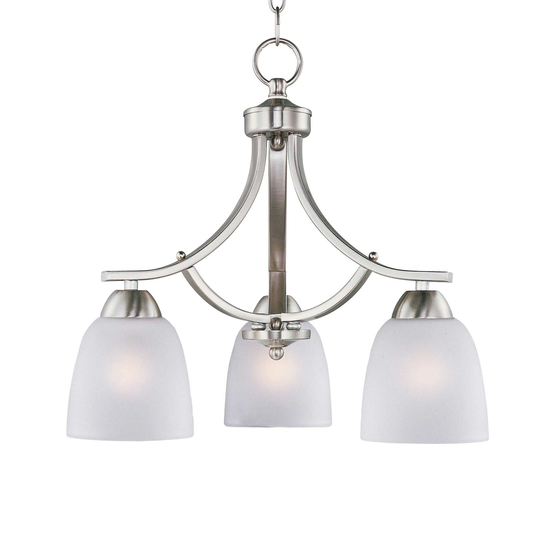 Axis Chandelier in Satin Nickel (3-Light).