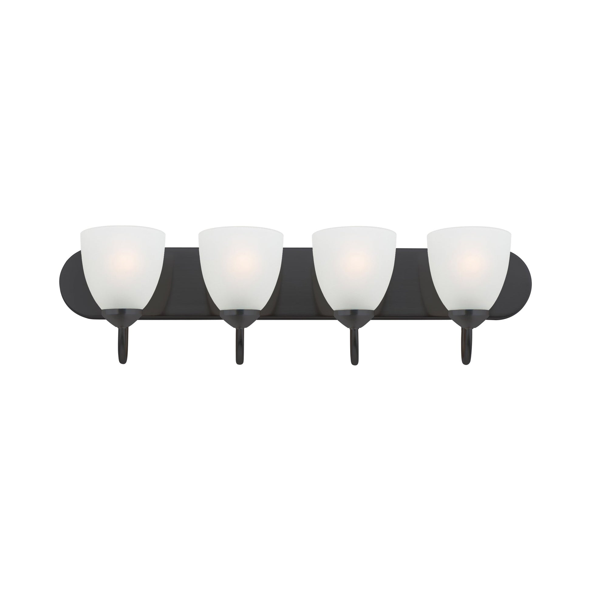 Axis Strip Bath Vanity Light in Black (4-Light).