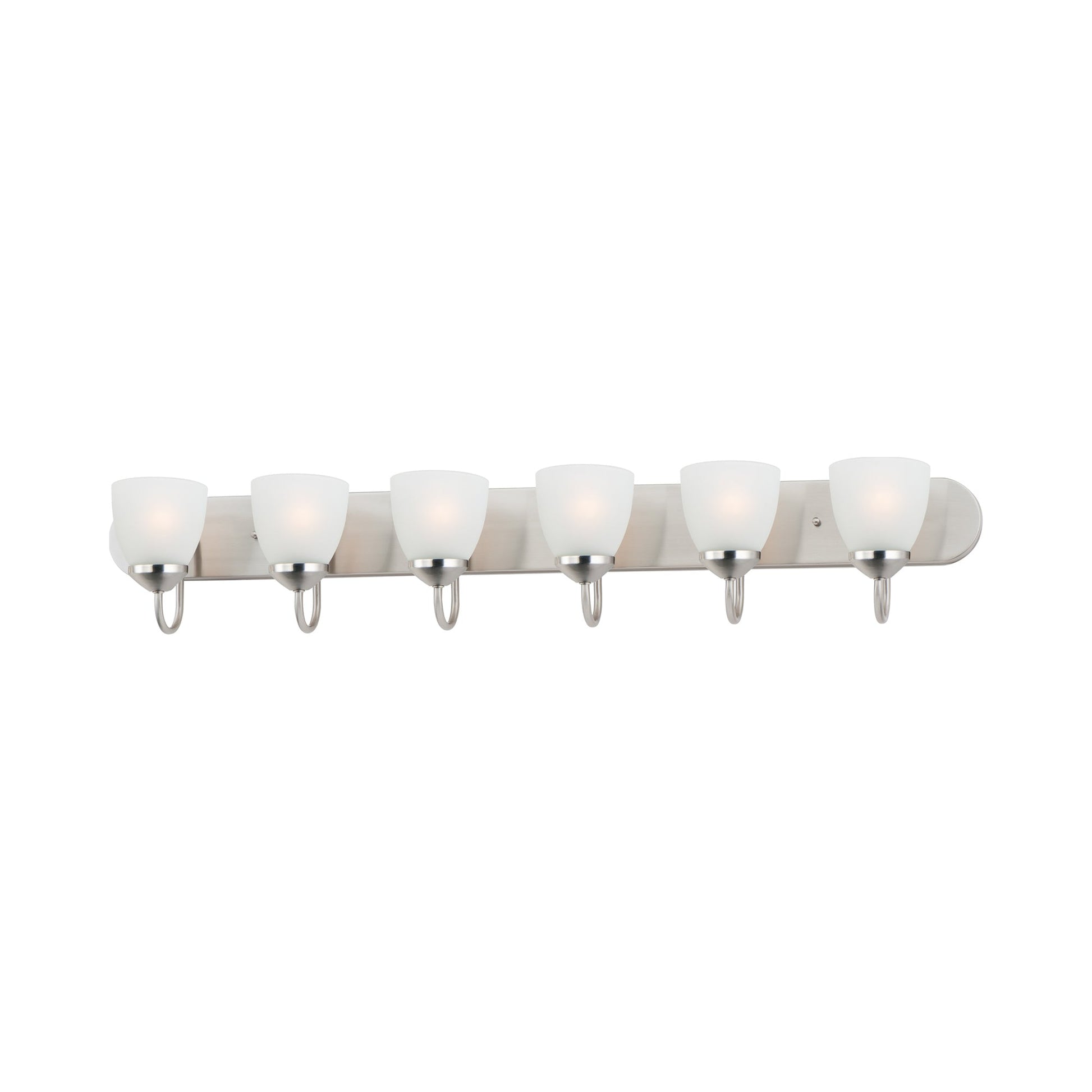 Axis Strip Bath Vanity Light in Satin Nickel (6-Light).