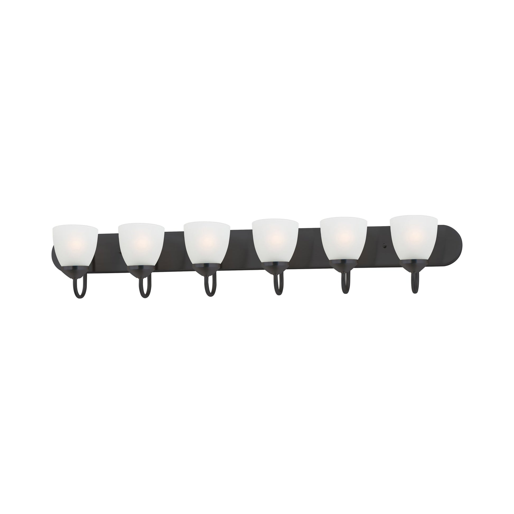 Axis Strip Bath Vanity Light in Black (6-Light).