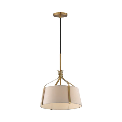 Bandera Pendant Light in Natural Aged Brass.