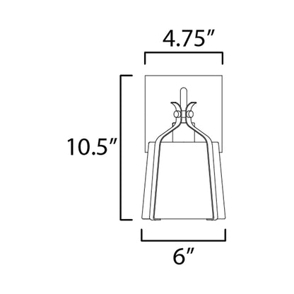 Bandera Wall Light - line drawing.