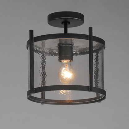 Belfry Outdoor Semi-Flush Convertible Pendant Light in Detail.