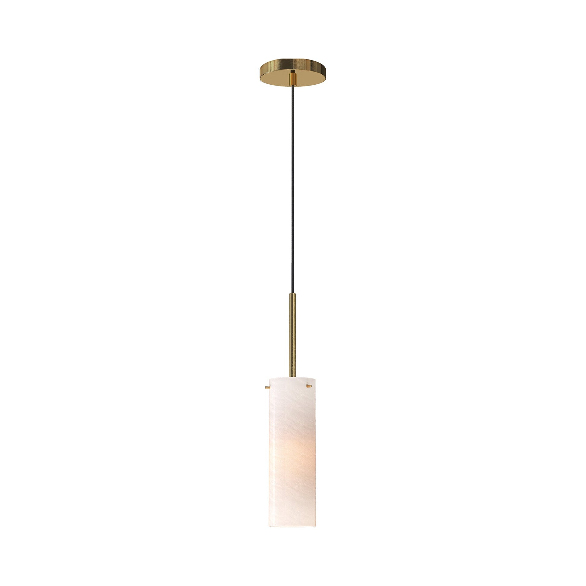 Blizzard Pendant Light in Natural Aged Brass.