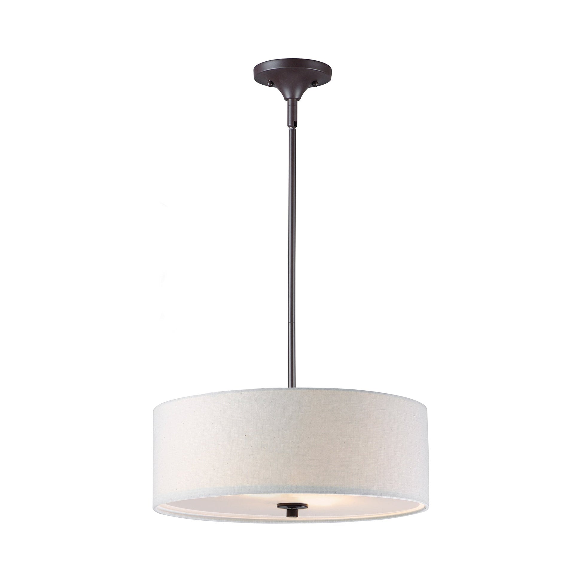 Bongo Semi-Flush Convertible Pendant Light in Oil Rubbed Bronze (3-Light).