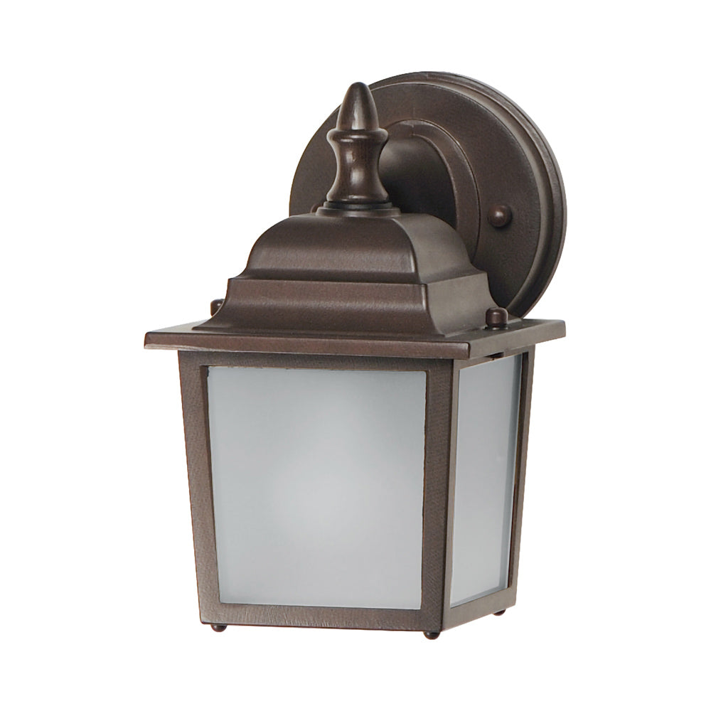 Builder Outdoor Cube Wall Light in Empire Bronze (Frosted).