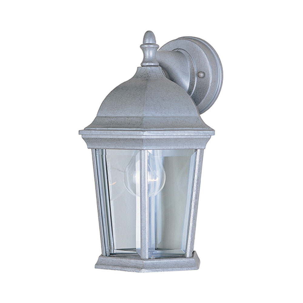 Builder Outdoor Wall Light in Pewter (Clear Glass).