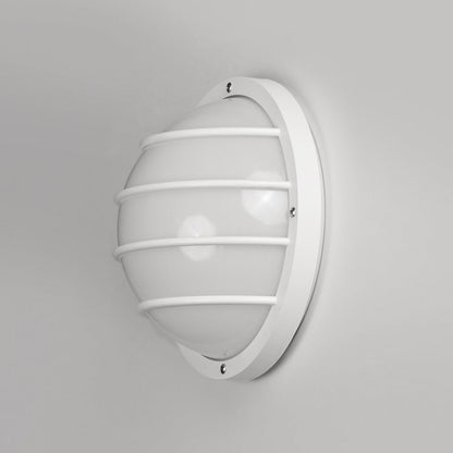 Bulwark Outdoor Round Wall Light in Detail.