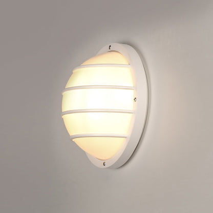 Bulwark Outdoor Round Wall Light in Detail.