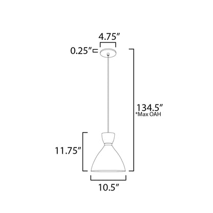 Carillon Pendant Light - line drawing.