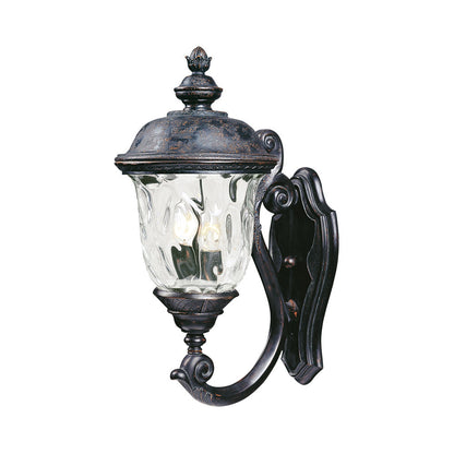 Carriage House Outdoor Clear Glass Wall Light in Die Cast Aluminum.