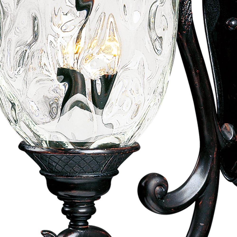Carriage House Outdoor Glass Wall Light in Detail.