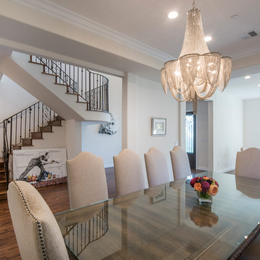 Chantilly Chandelier in dining room.