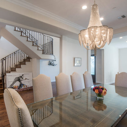 Chantilly Chandelier in dining room.
