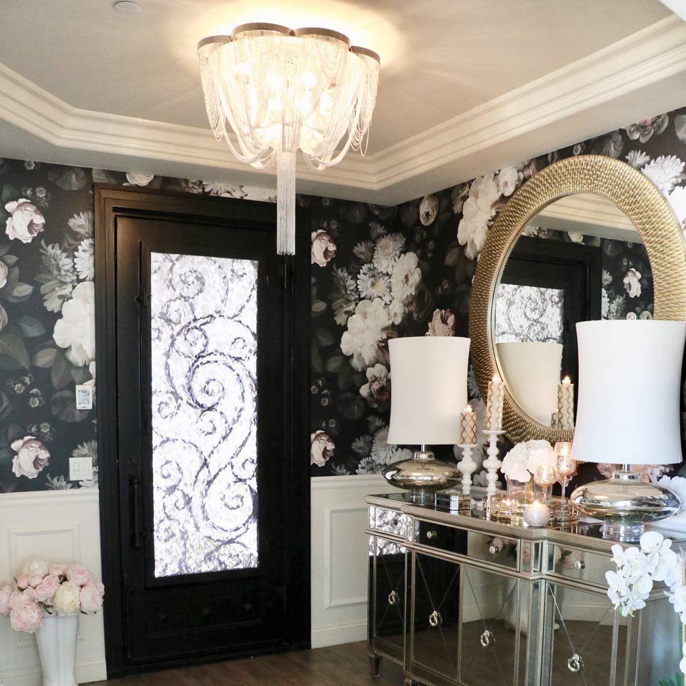 Chantilly Flush Mount Ceiling Light in bedroom.