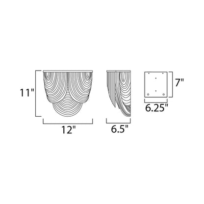 Chantilly Wall Light - line drawing.