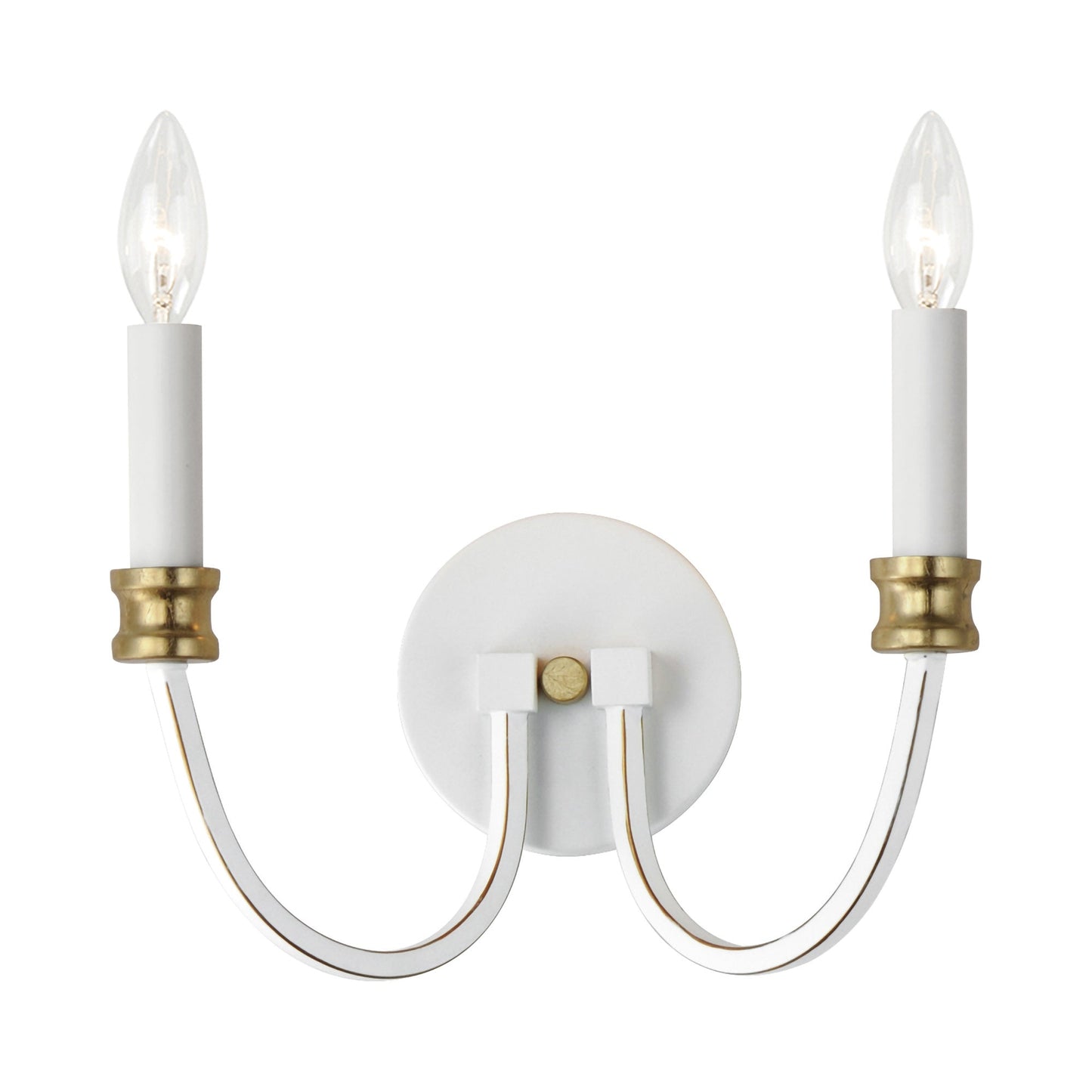 Charlton Bath Wall Light in Weathered White/Gold Leaf.
