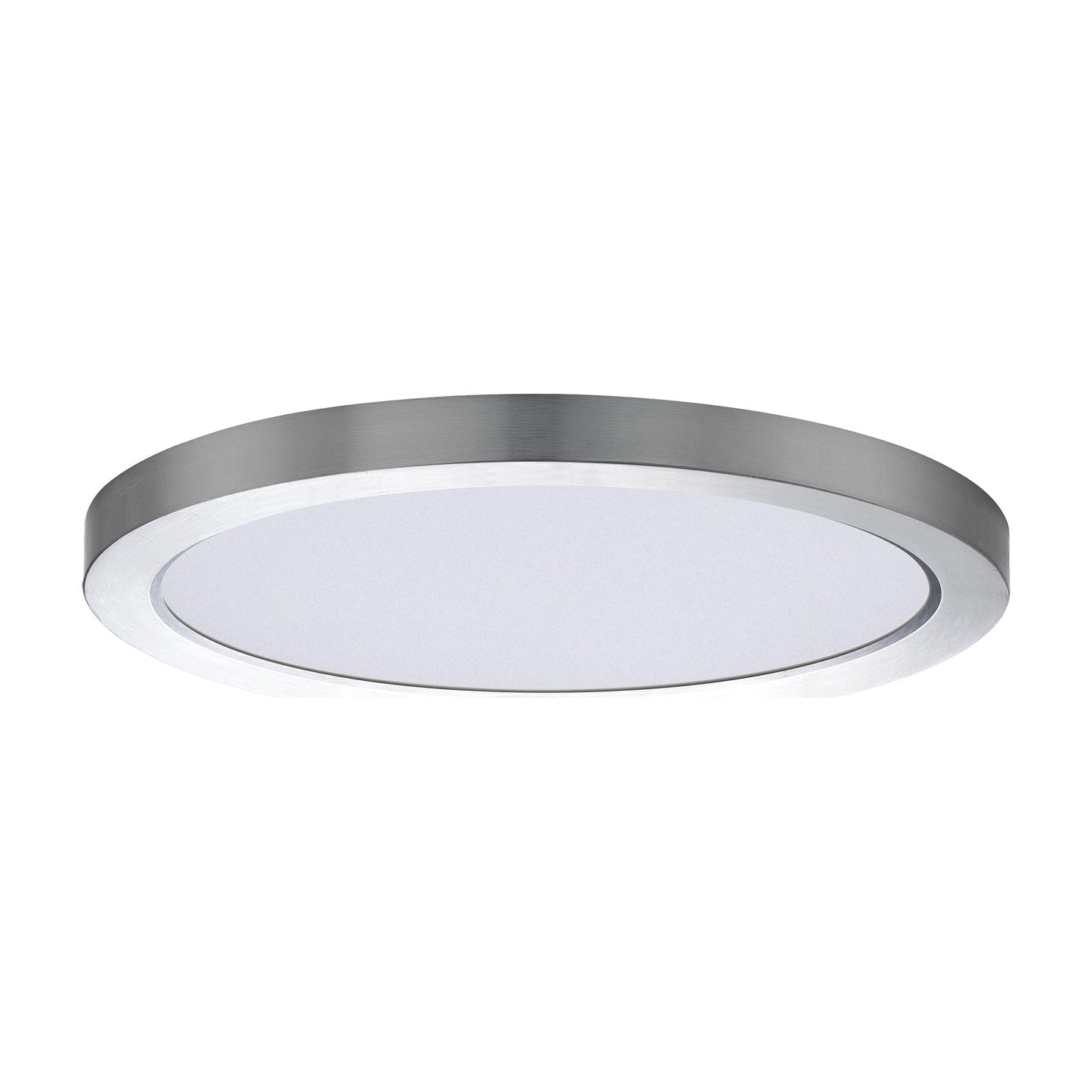 Chip LED Flush Mount Ceiling Light in Satin Nickel (Large/Round).