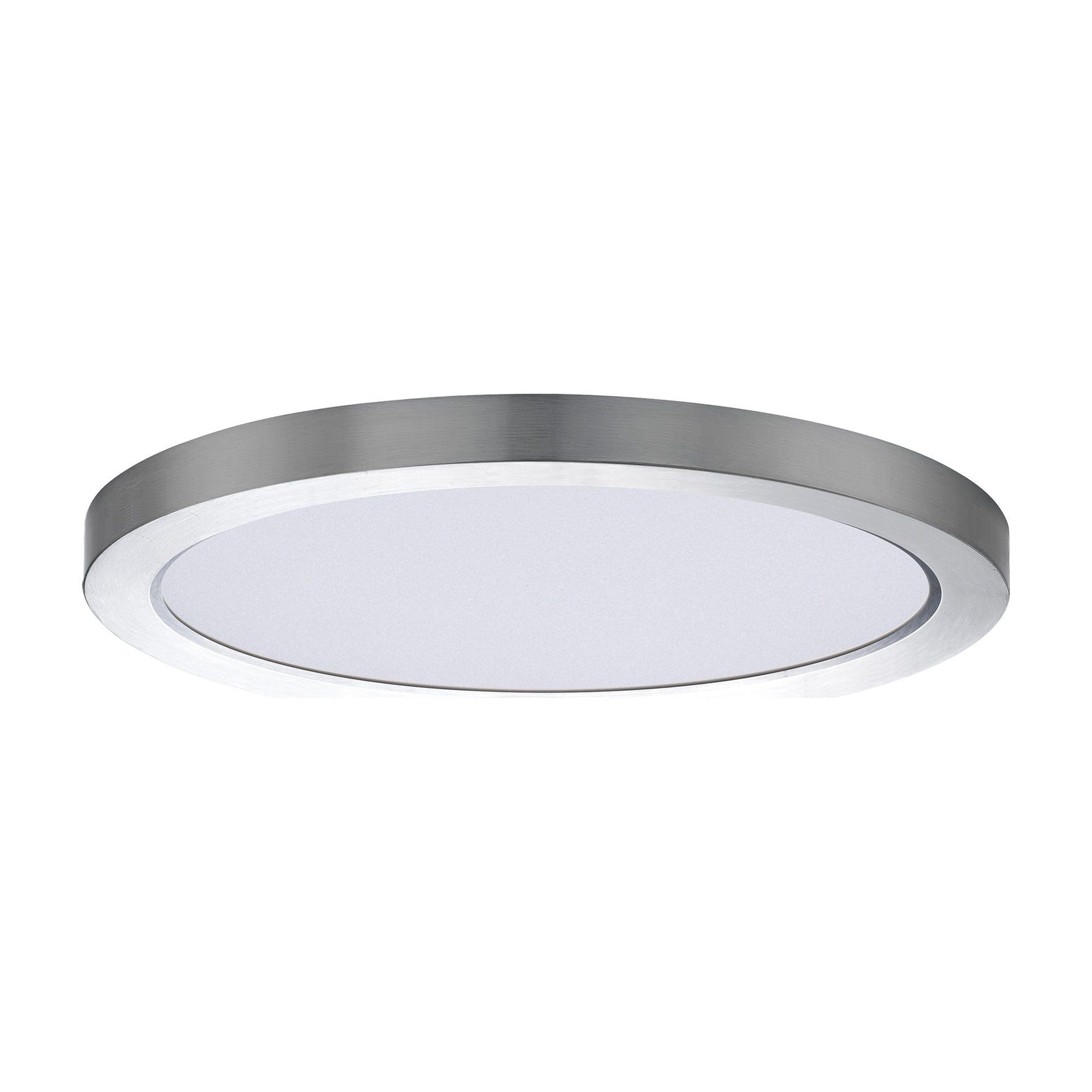 Chip LED Flush Mount Ceiling Light in Satin Nickel (Large/Round).