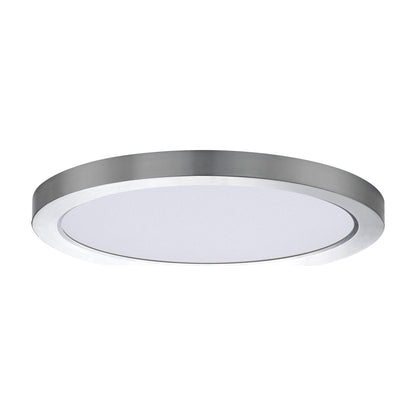 Chip LED Flush Mount Ceiling Light in Satin Nickel (Large/Round).