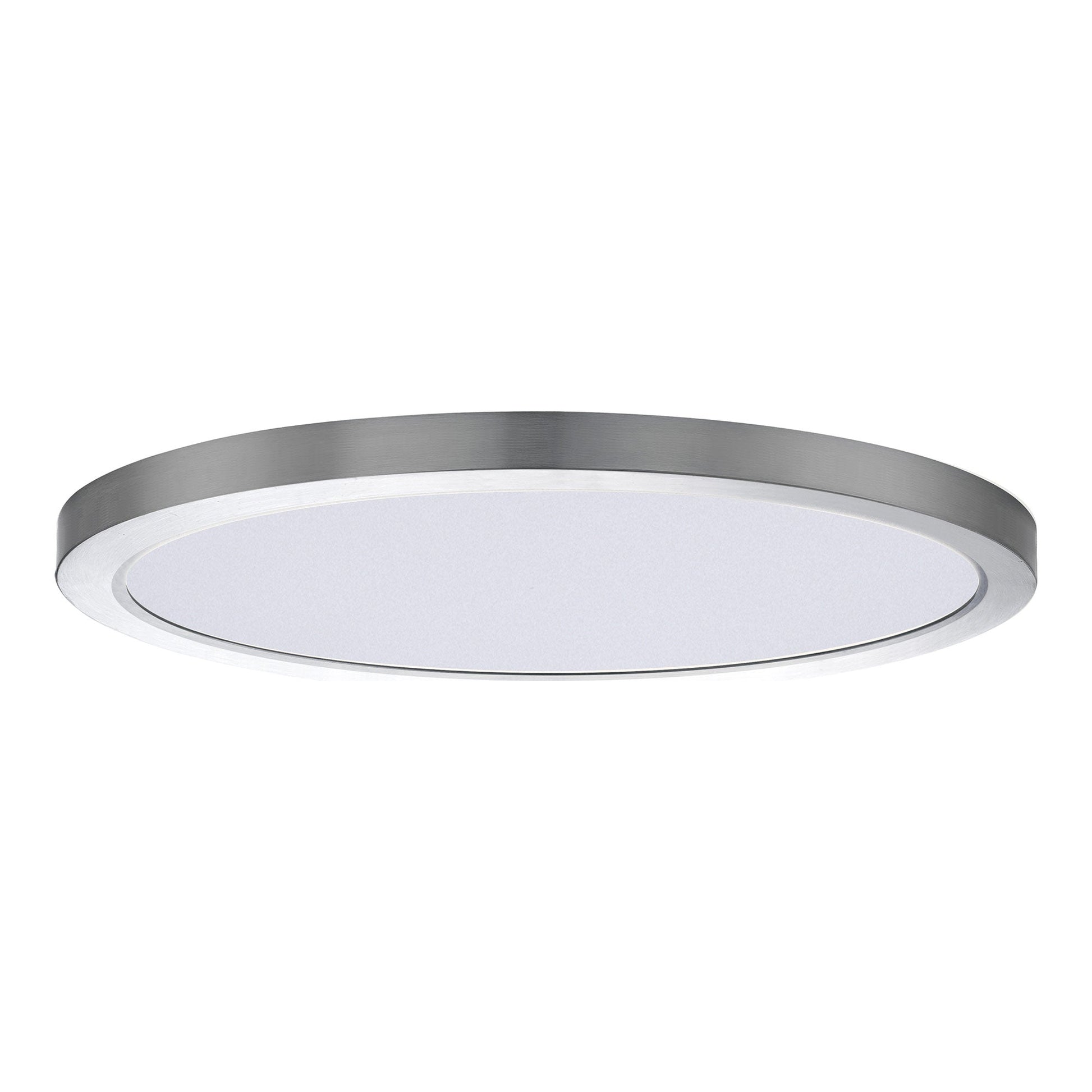 Chip LED Flush Mount Ceiling Light in Satin Nickel (X-Large/Round).
