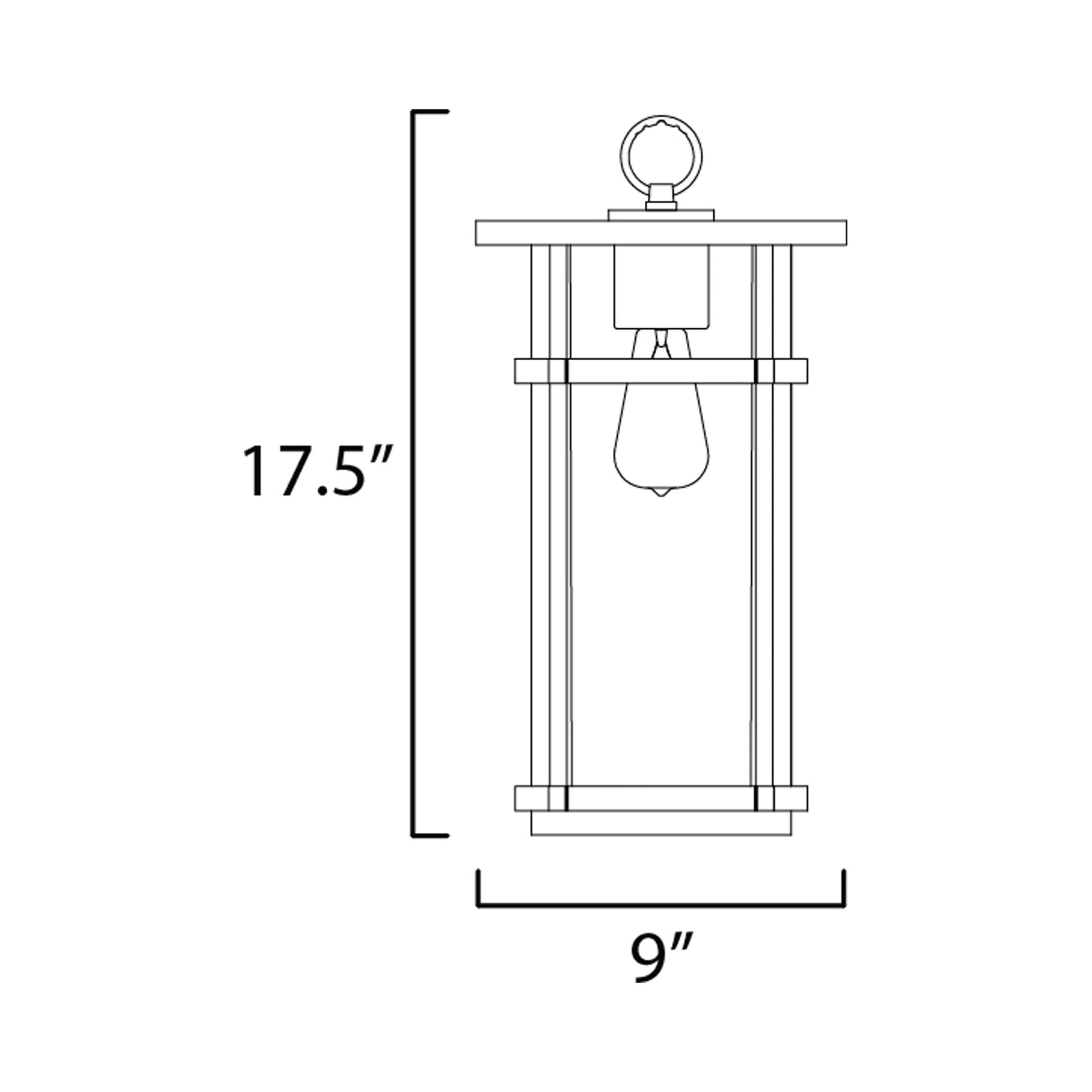 Clyde Outdoor Pendant Light - line drawing.