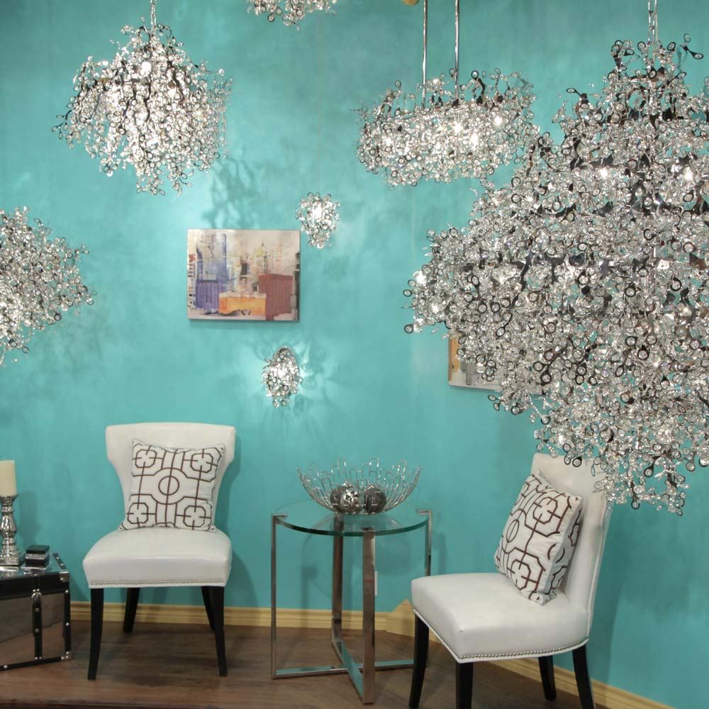 Comet Mini Pendant Light in showroom.